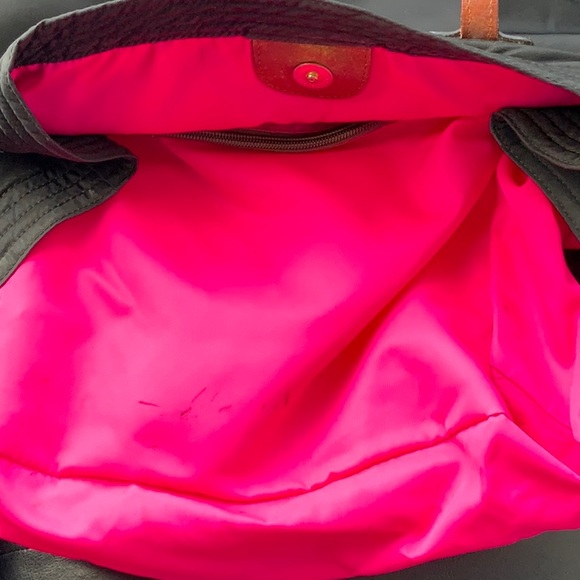 Dooney And Bourke Black All Weather Nylon And Leather Trim Handbag - Picture 6 of 10